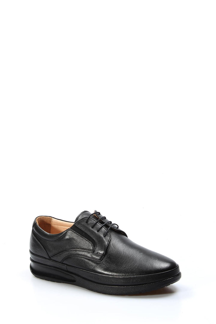 Black Leather Comfort Derby Wessi