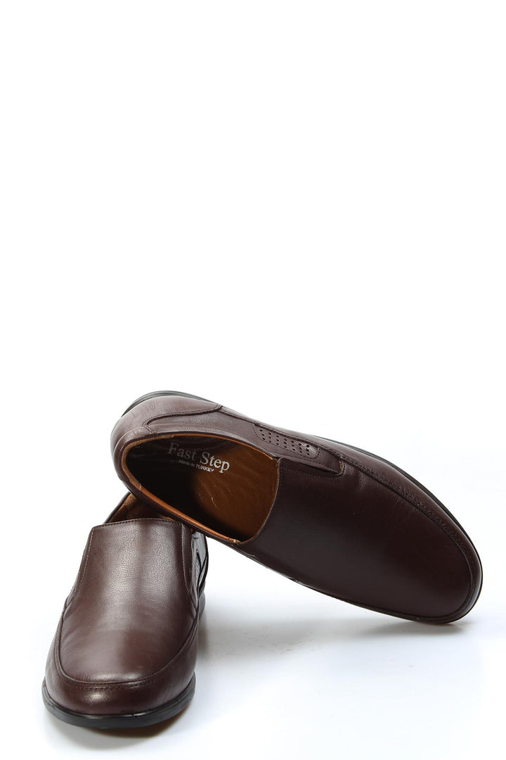 Brown Leather Comfort Loafers Wessi