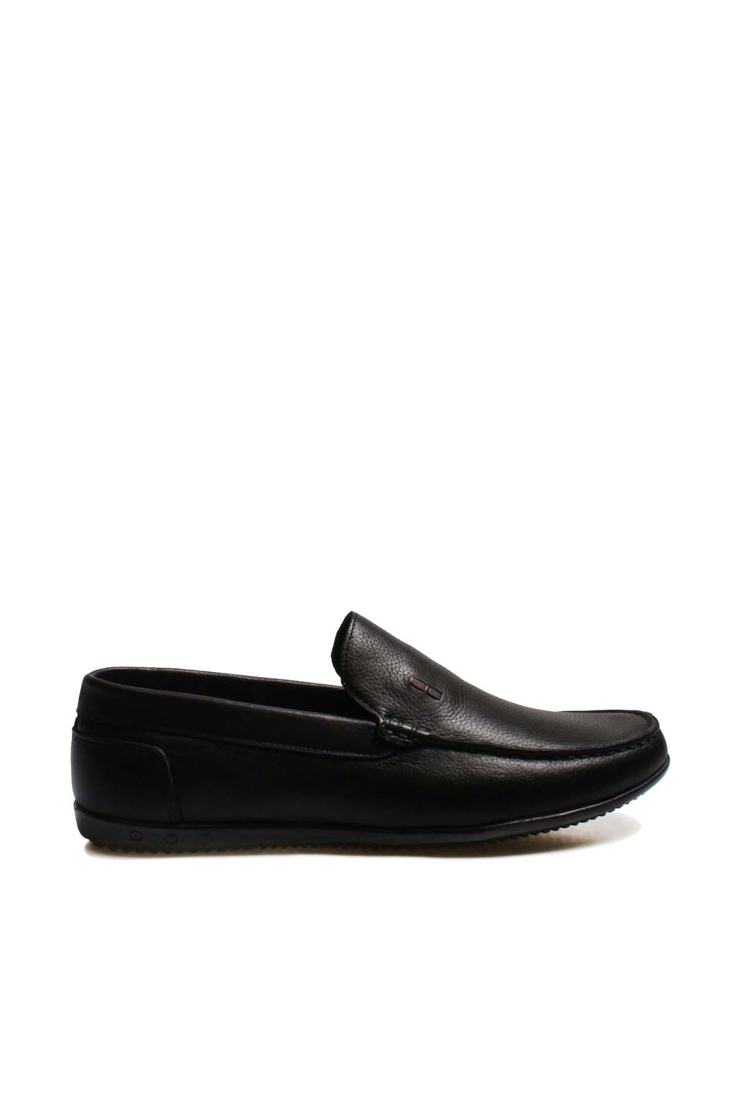 Mocasines de conducción de cuero negro Wessi