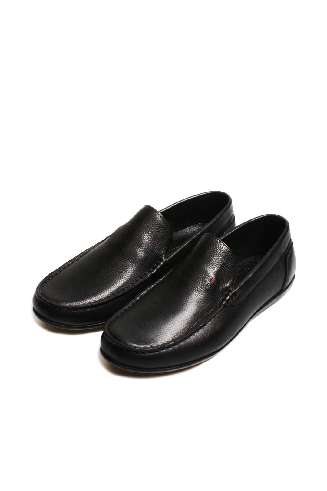 Mocasines de conducción de cuero negro Wessi