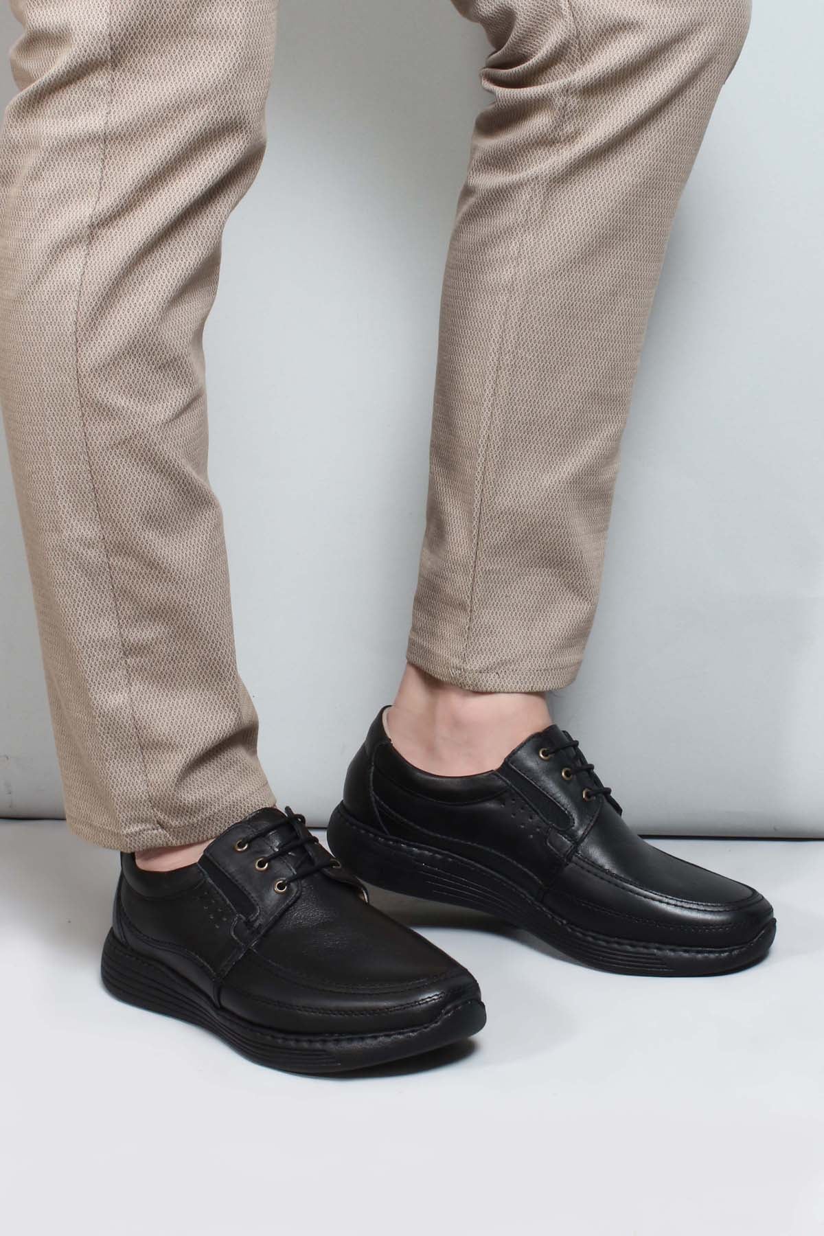 Black Casual Derby Shoes Wessi