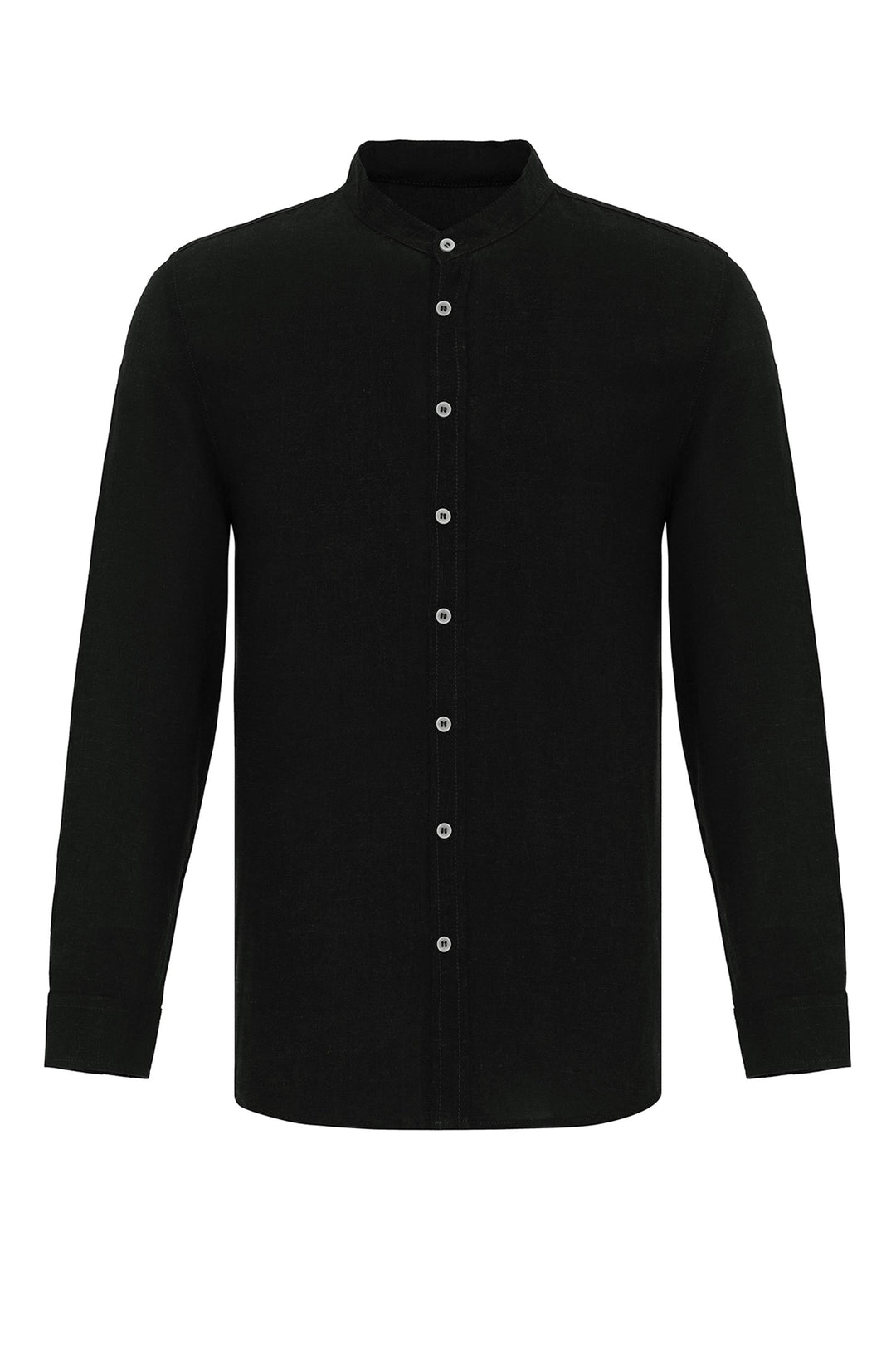 Men's Black Judge Collar  Shirt - Wessi