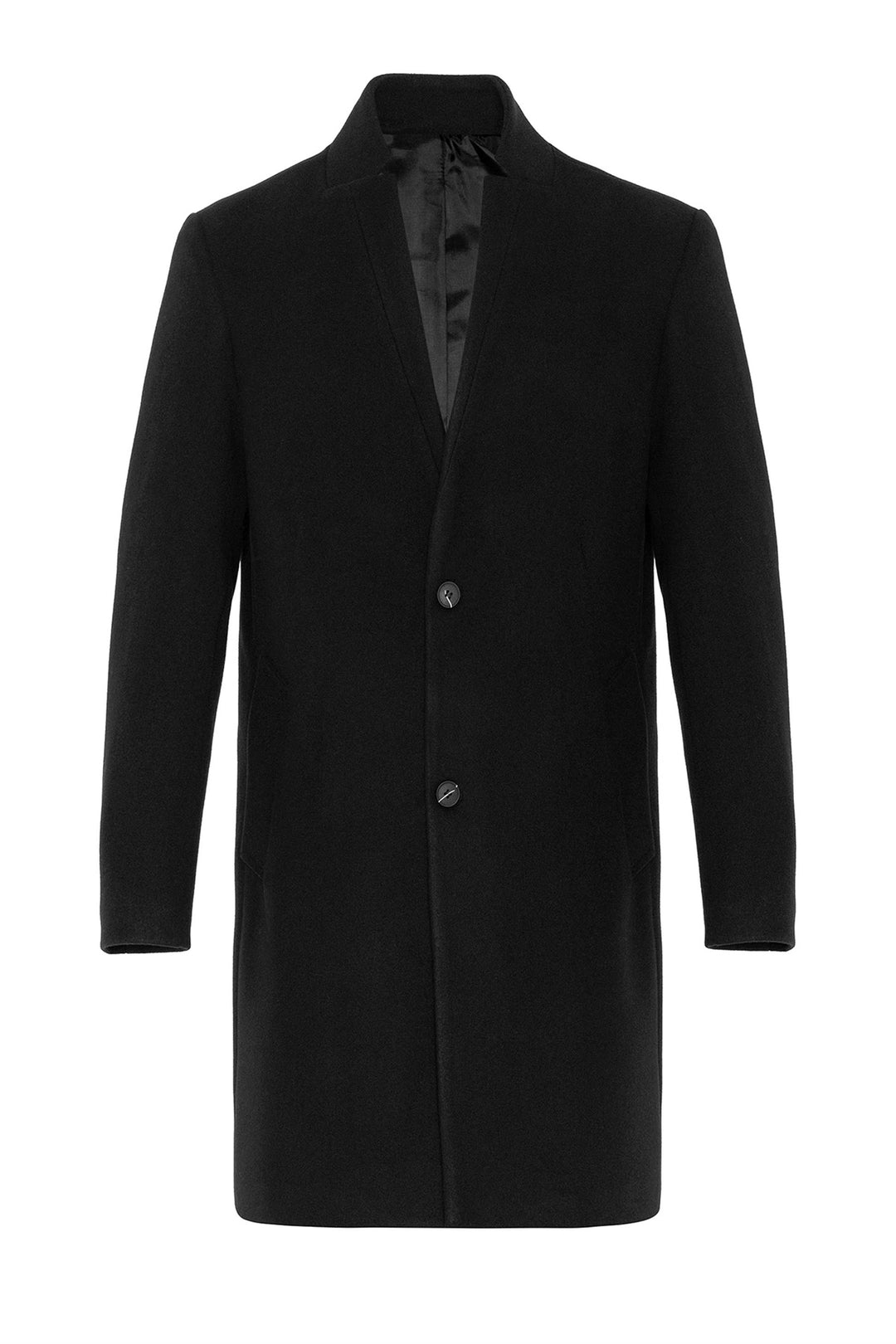 Black Judge Collar Men's Coat - Wessi