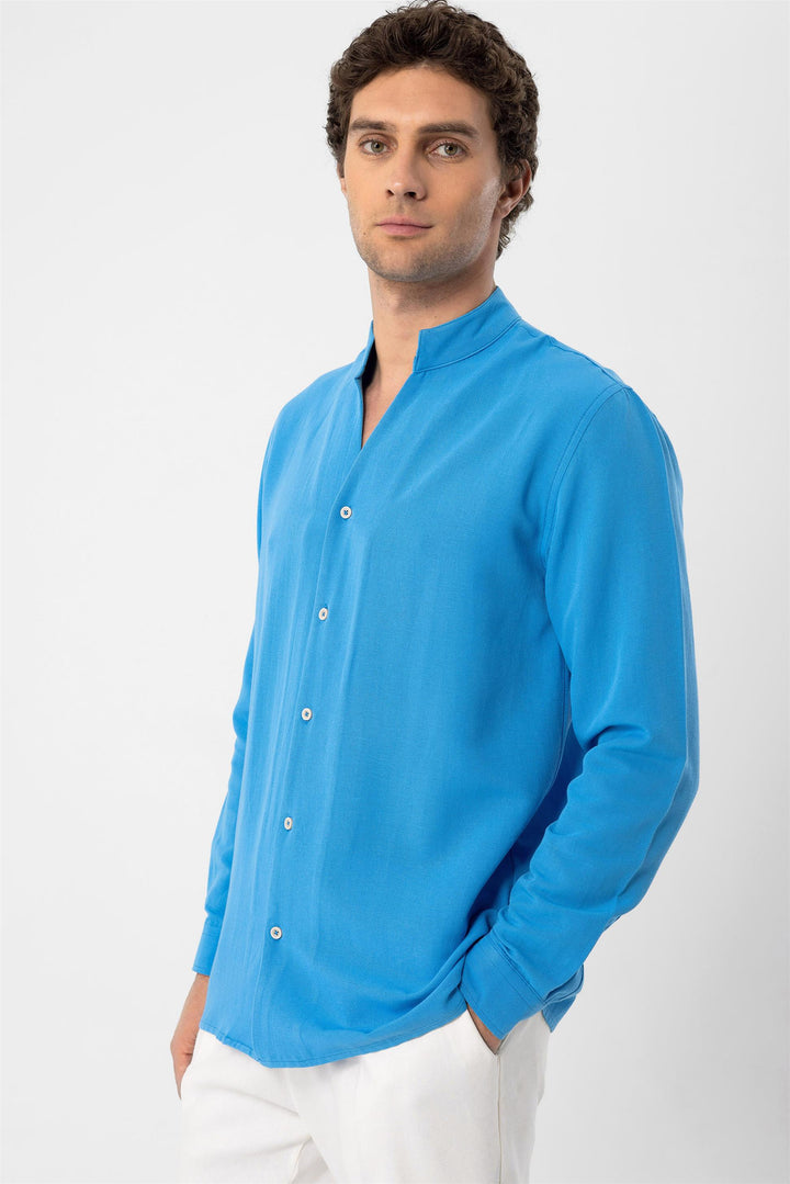 Men's Sax Judge Collar Long Sleeve  Shirt - Wessi