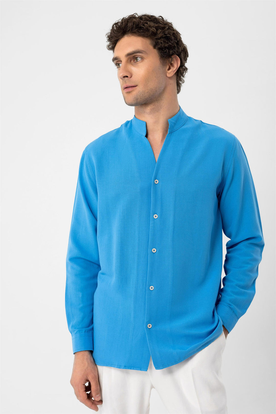 Men's Sax Judge Collar Long Sleeve  Shirt - Wessi