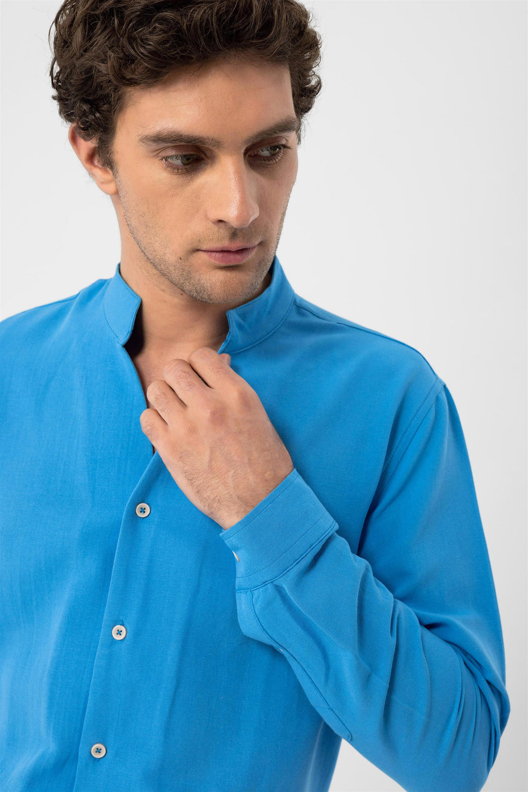 Men's Sax Judge Collar Long Sleeve  Shirt - Wessi