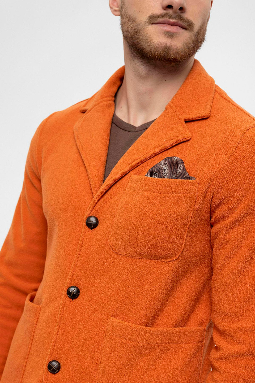 Abrigo Primavera Hombre Terry Naranja - Wessi