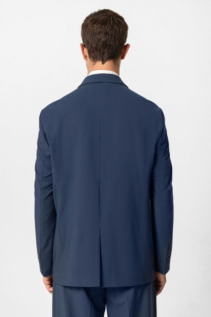 Single Button Double-breasted Men's Blazer Jacket - Wessi