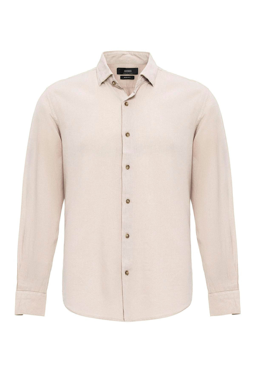 Chemise en lin mélangé beige pour homme - Wessi