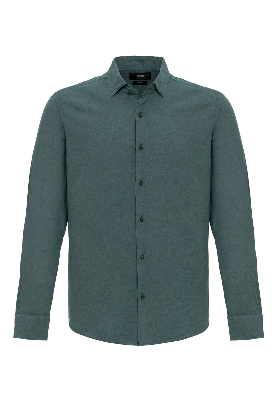 Chemise en lin mélangé vert pour homme - Wessi