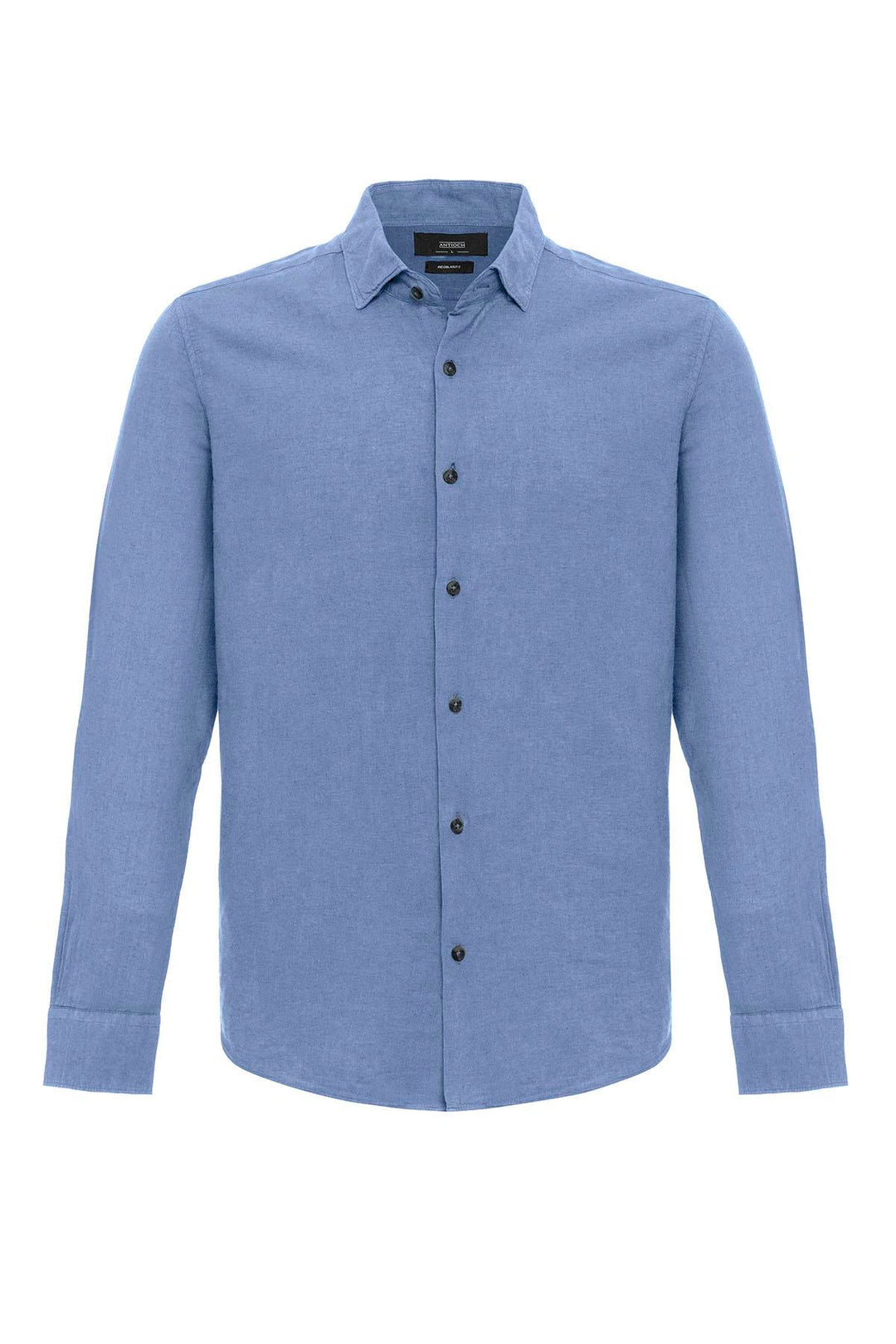 Camisa de hombre en mezcla de lino azul celeste - Wessi