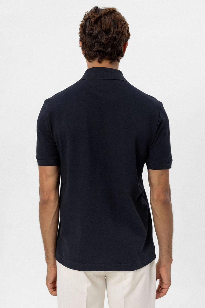 Camiseta Hombre Cuello Polo Azul Marino Marino - Wessi