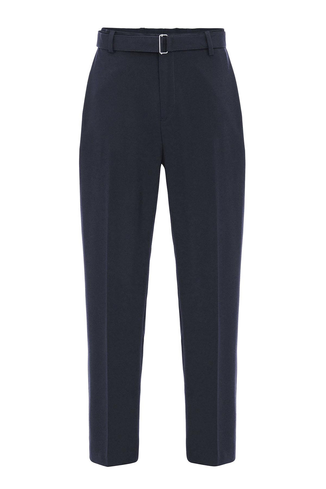 Navy High-Waisted Belted Men's Trousers - Wessi