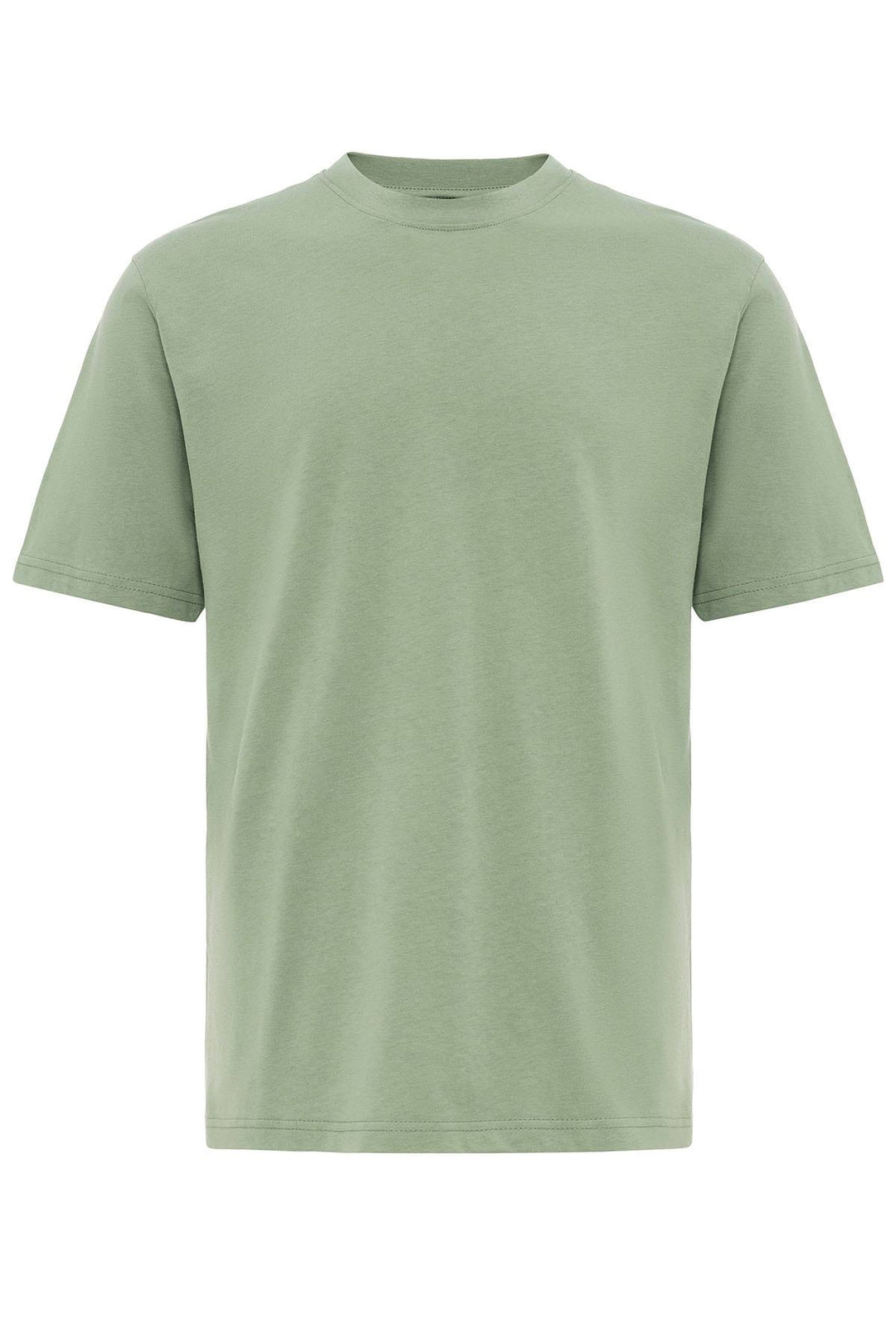 Camiseta básica de hombre menta con cuello redondo - Wessi