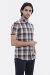Plaid-Patterned Cotton Shirt - Wessi