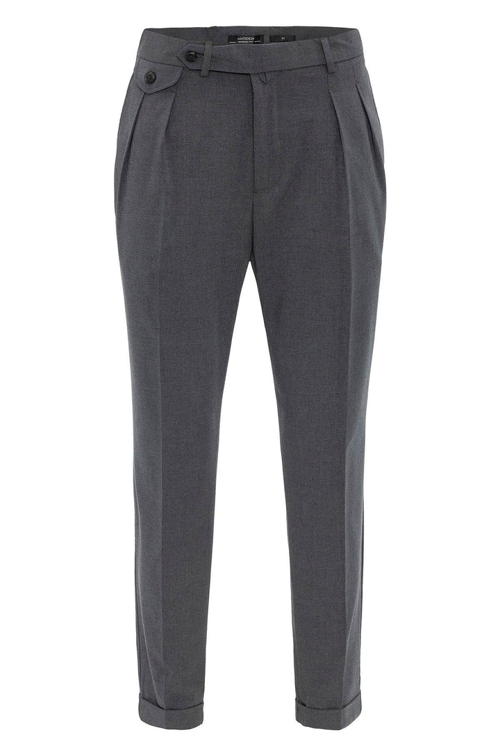 Pantalón de hombre gris plisado de talle alto - Wessi