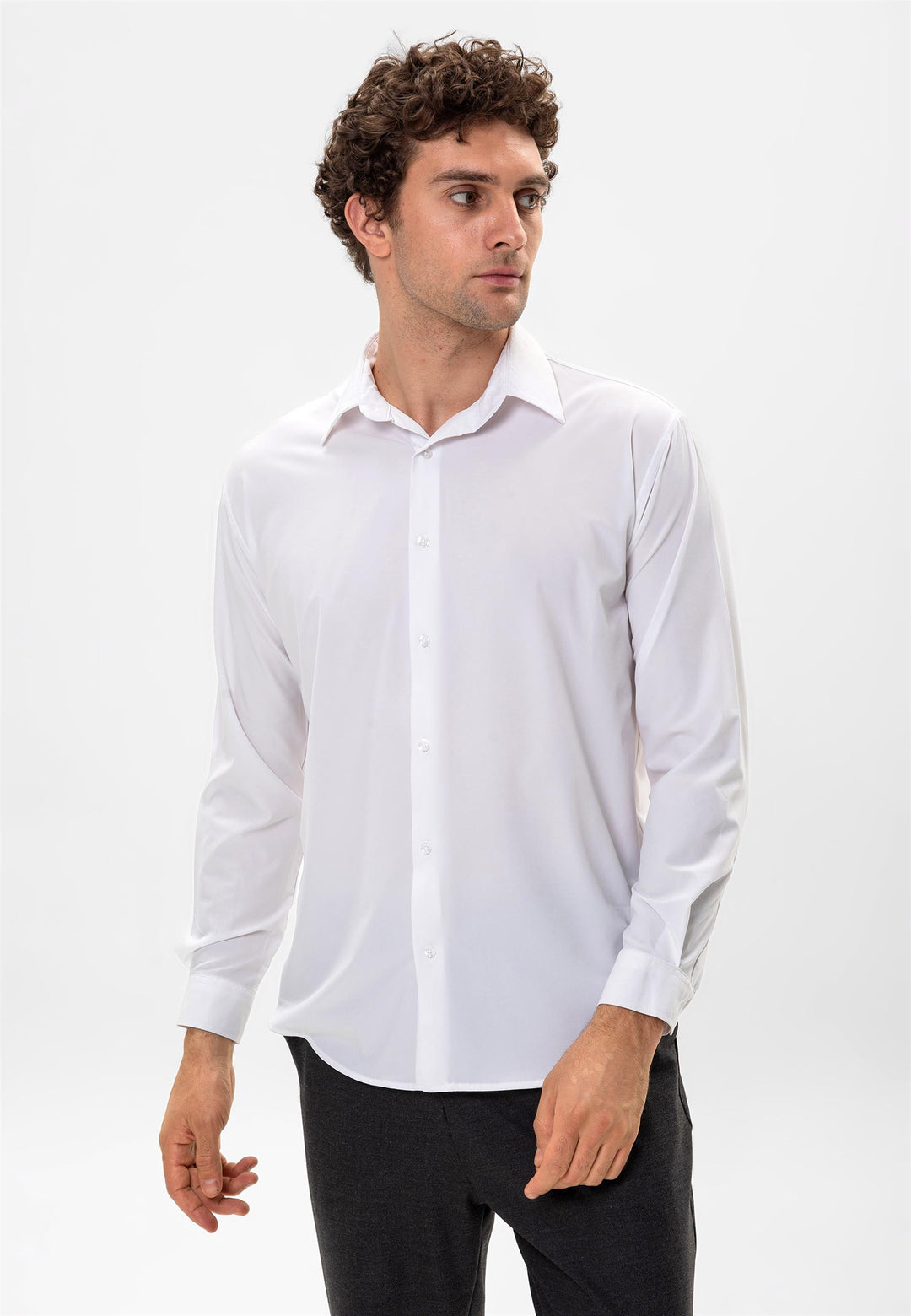 Men's White Comfortable Fit  Shirt - Wessi