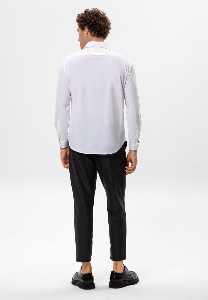 Men's White Comfortable Fit  Shirt - Wessi