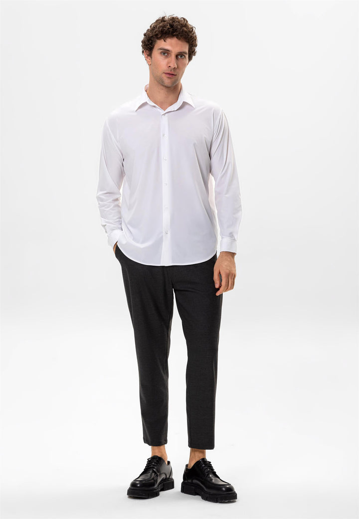 Men's White Comfortable Fit  Shirt - Wessi