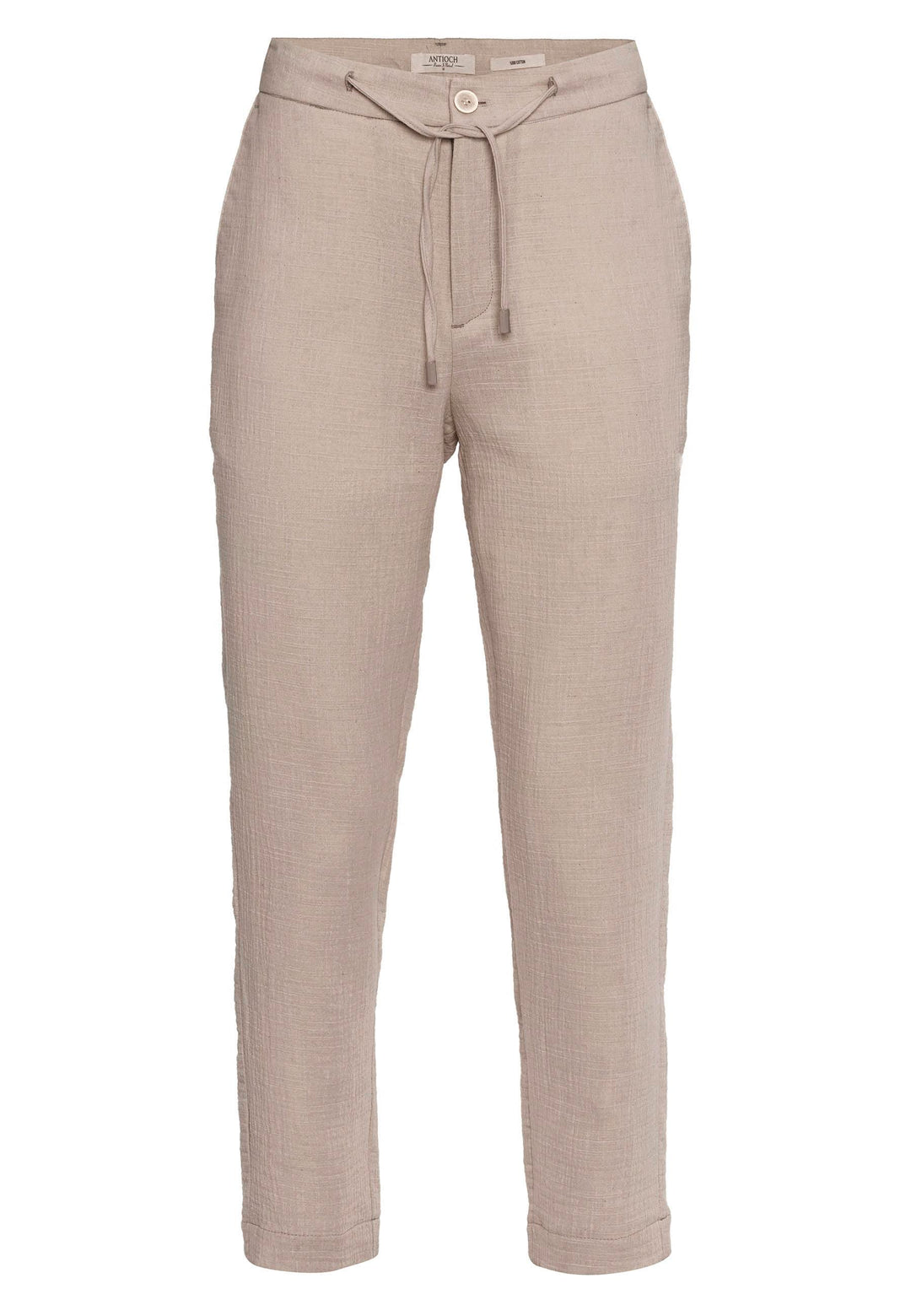 Pantalón de hombre beige con cordón regular fit - Wessi