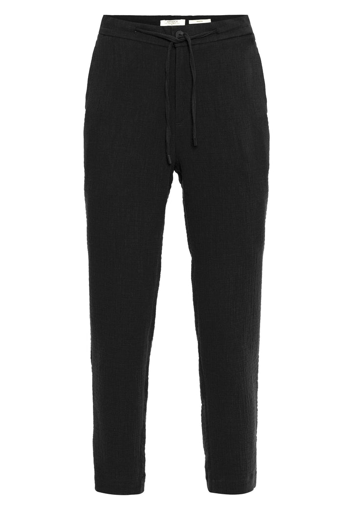 Pantalón de hombre con cordón regular negro - Wessi