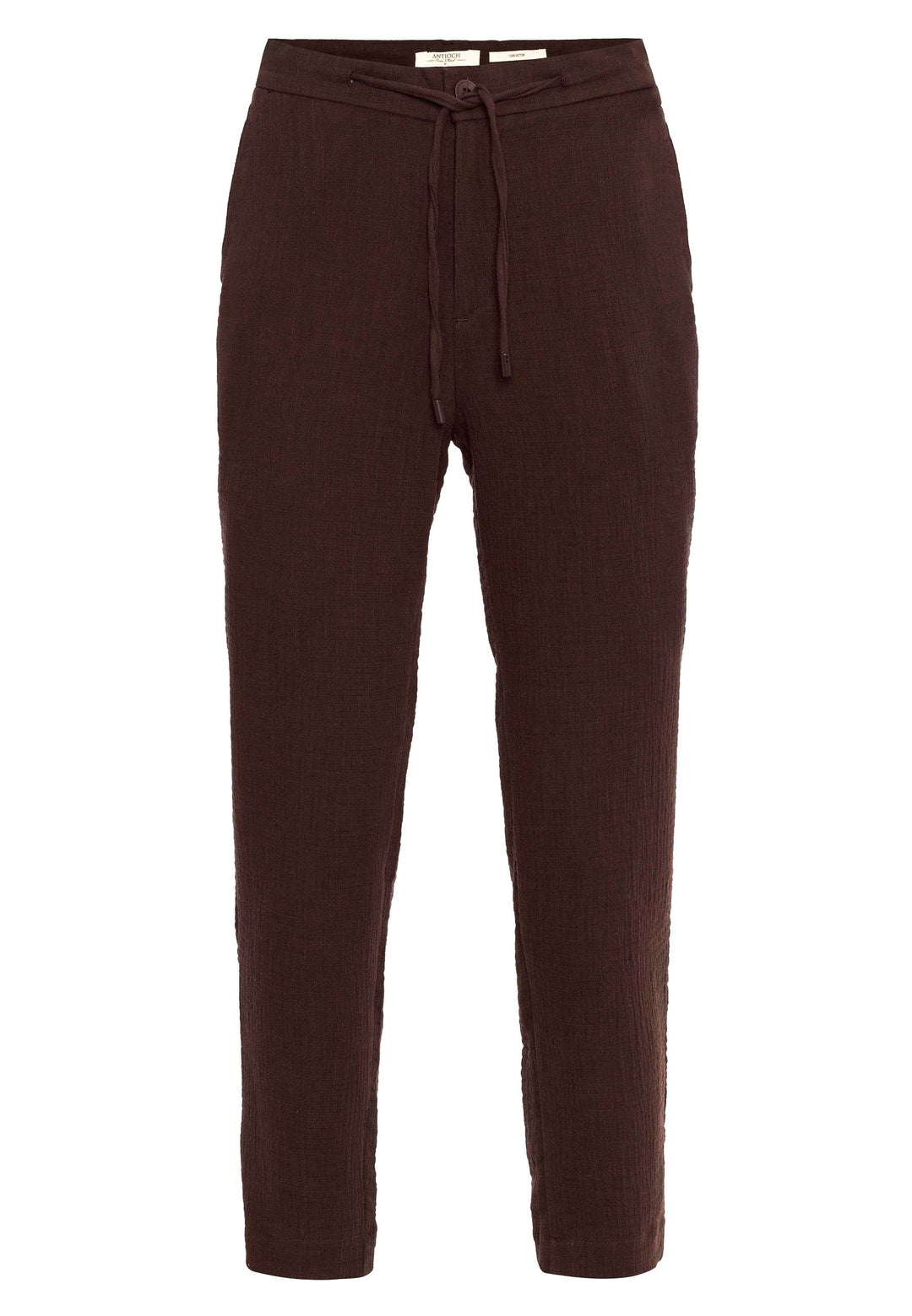 Pantalón de hombre con cordón regular fit marrón - Wessi