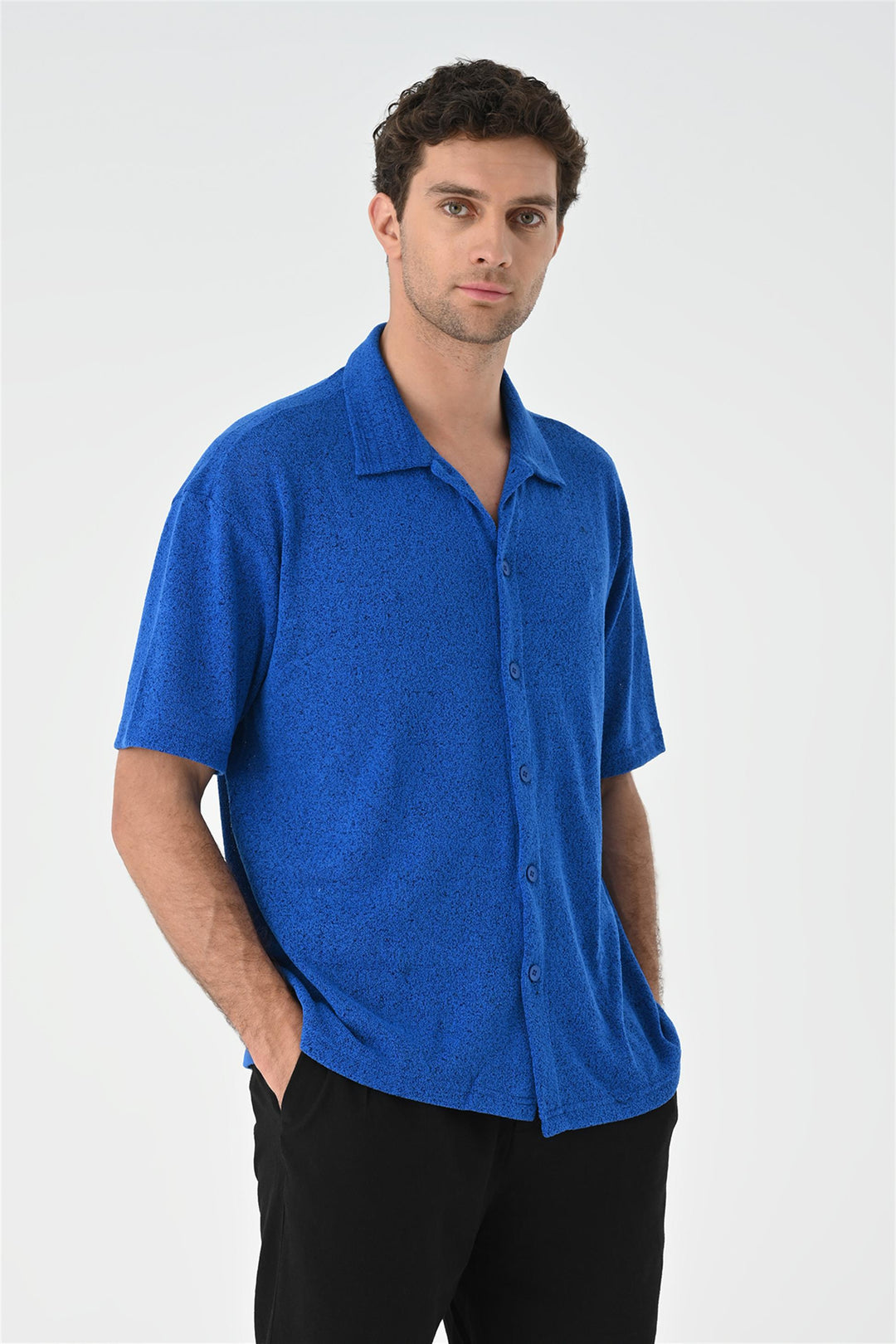 Men's Sax Relax Fit Knitwear  Shirt - Wessi