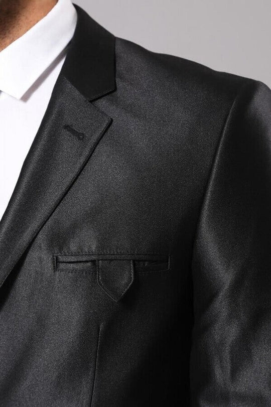 Costume homme noir brillant - Wessi
