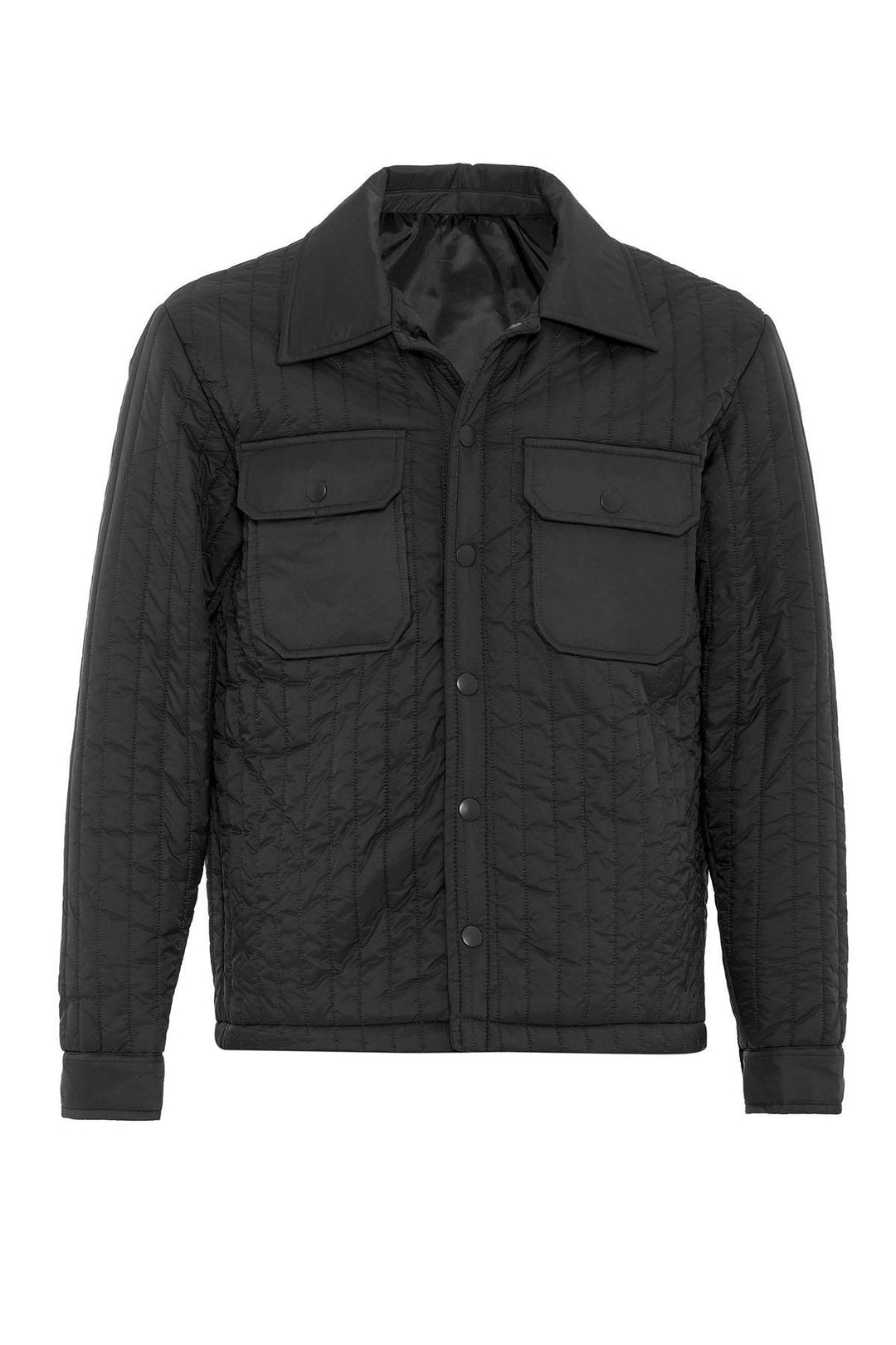 Black Lightweight Quilted Men's Jacket - Wessi