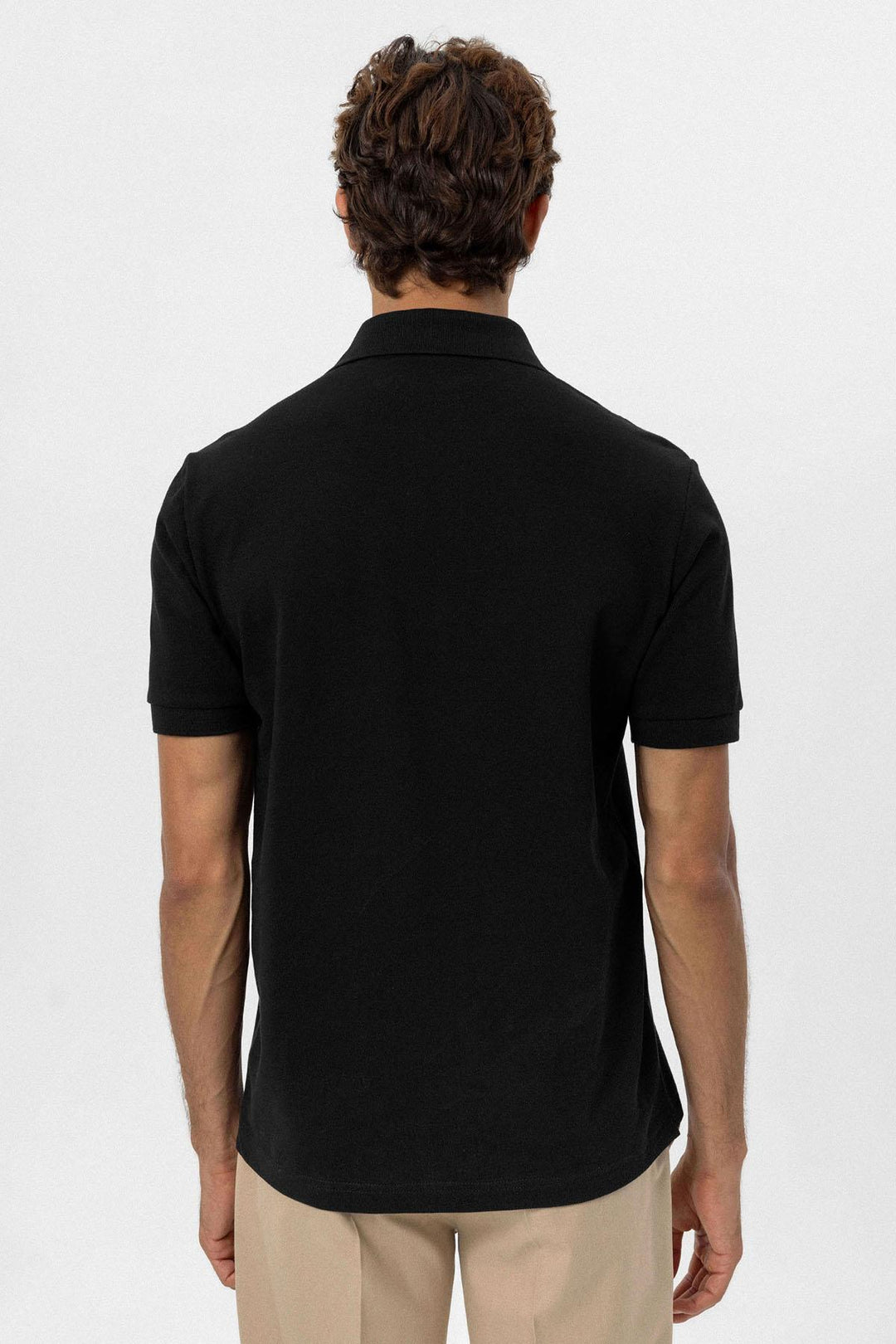 Men's Black Polo Neck T-Shirt - Wessi