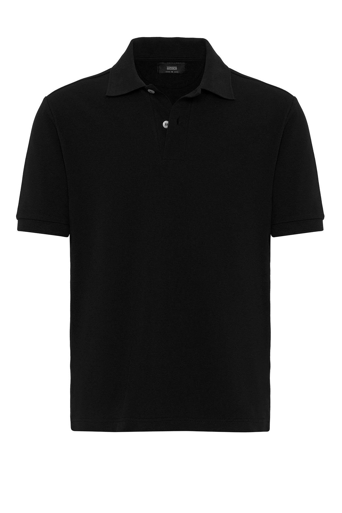 Camiseta negra cuello alto hombre online