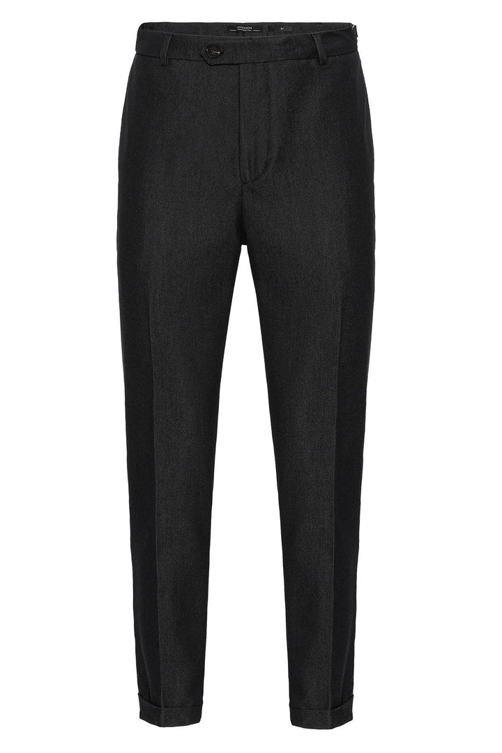 Pantalon Homme Fumé Coupe Slim à Revers - Wessi