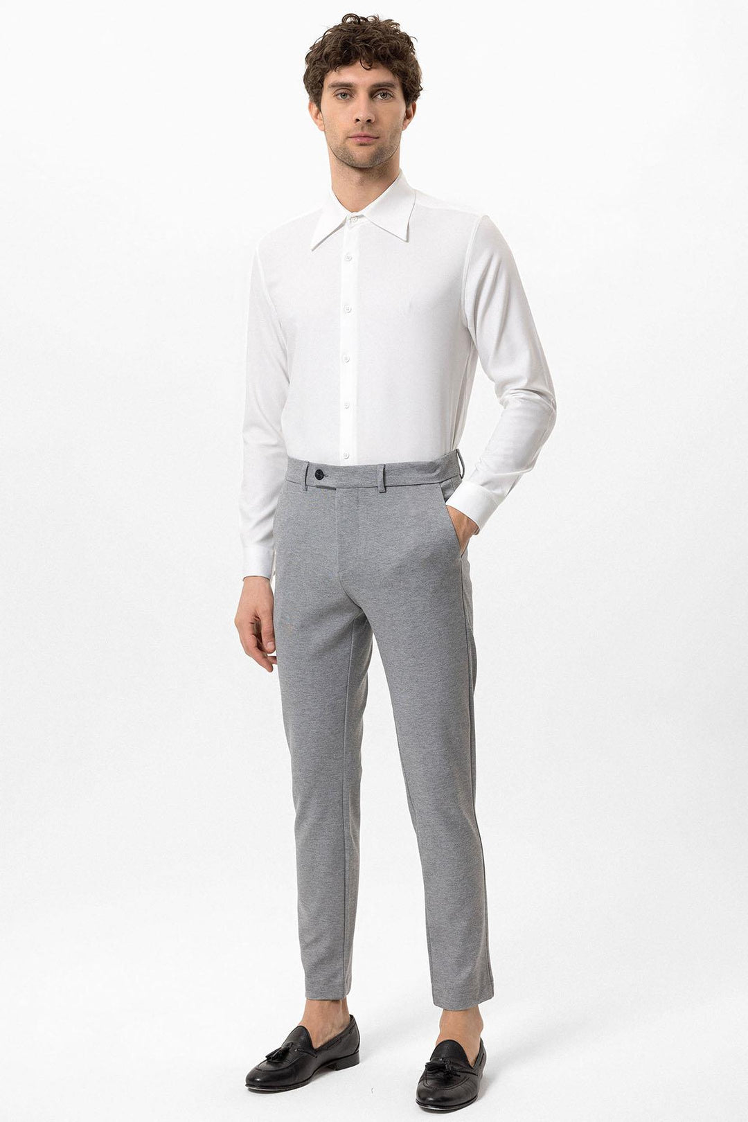 Pantalones ajustados grises para hombre - Wessi