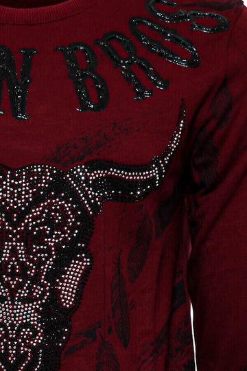 Felpa Bordeaux a fantasia slim fit - Wessi