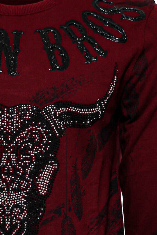 Felpa Bordeaux a fantasia slim fit - Wessi