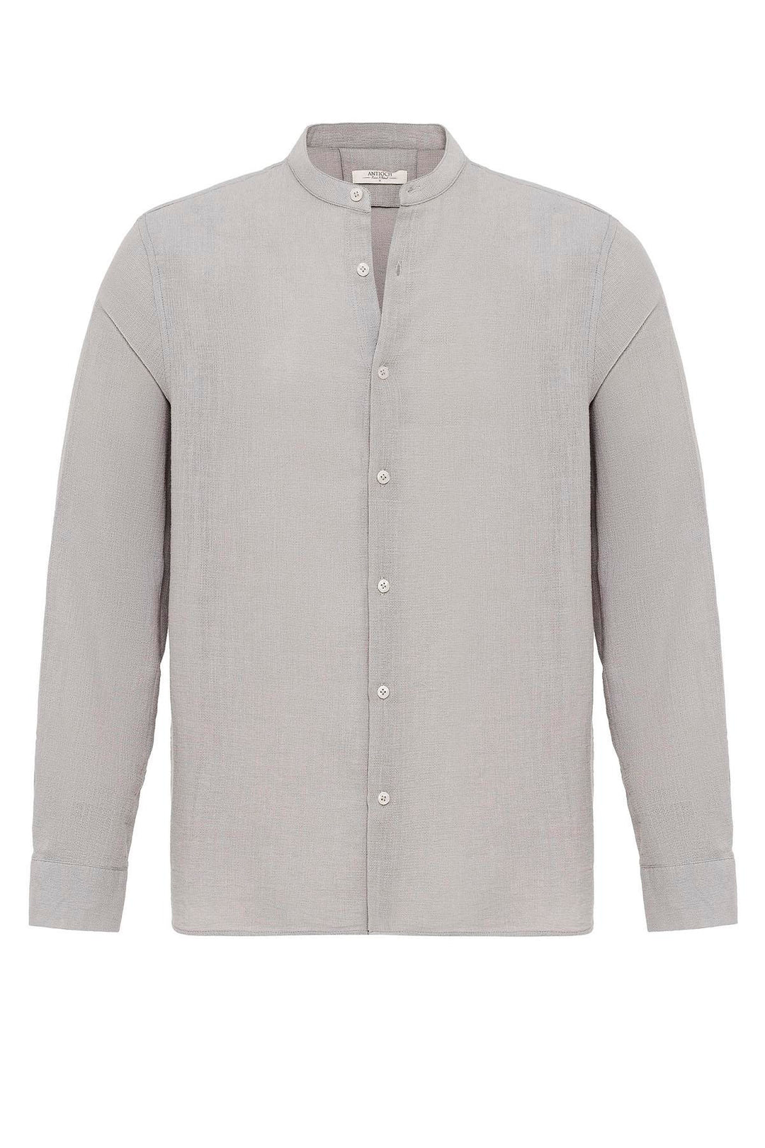 Chemise tissée col mao homme pierre - Wessi