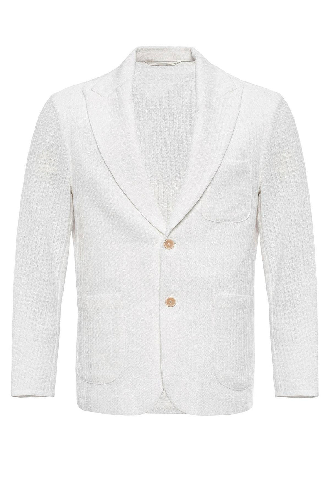 Veste Blazer Unie Écru Avec Poches Homme - Wessi