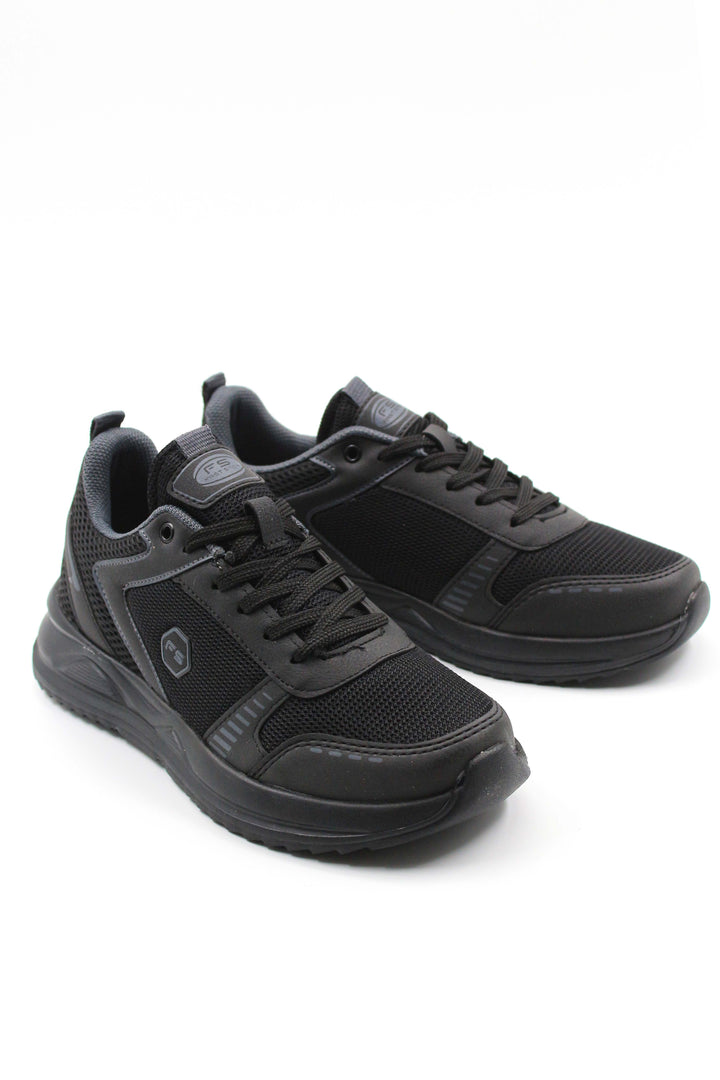 Deportivas Deportivas de Malla Negras para Hombre con Suela Acolchada - Wessi