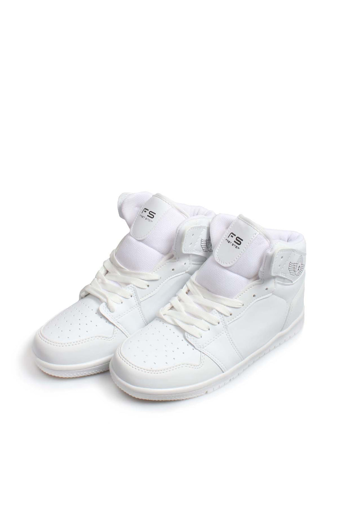 Men's All-White High-Top Sneakers with Minimalist Design - Wessi