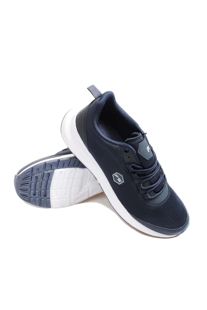 Men's Navy Athletic Sneakers with White Sole - Wessi