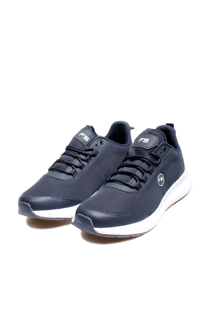 Men's Navy Athletic Sneakers with White Sole - Wessi