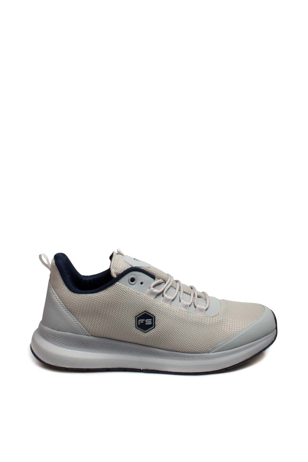 Men's Light Gray Athletic Sneakers with Navy Accents - Wessi