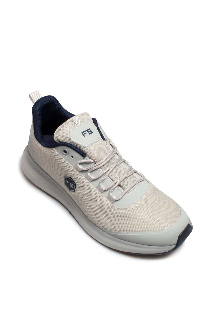 Men's Light Gray Athletic Sneakers with Navy Accents - Wessi