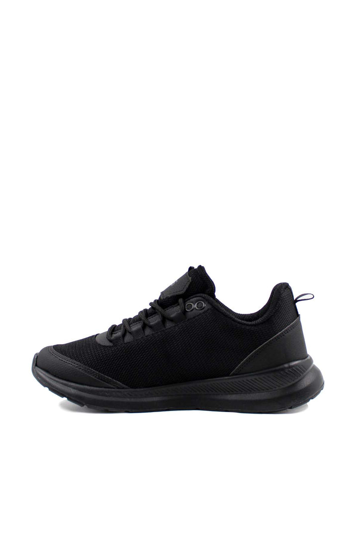 Men's Black Mesh Running Sneakers-Wessi