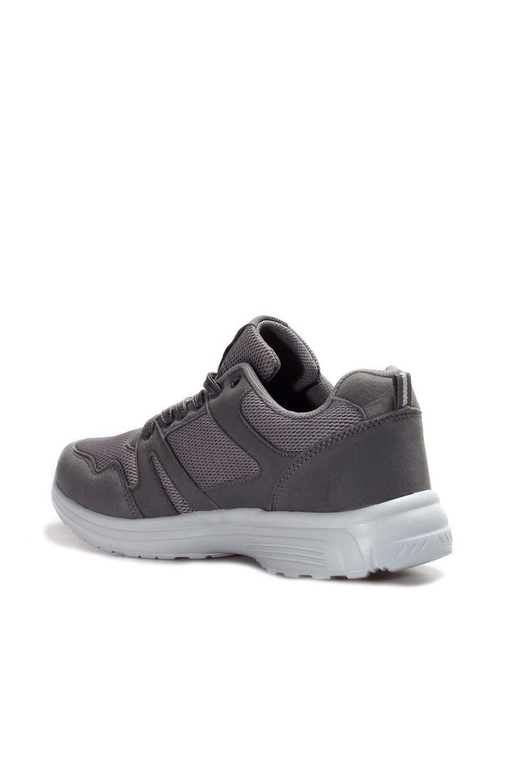 Men's Gray Mesh Running Sneakers-Wessi