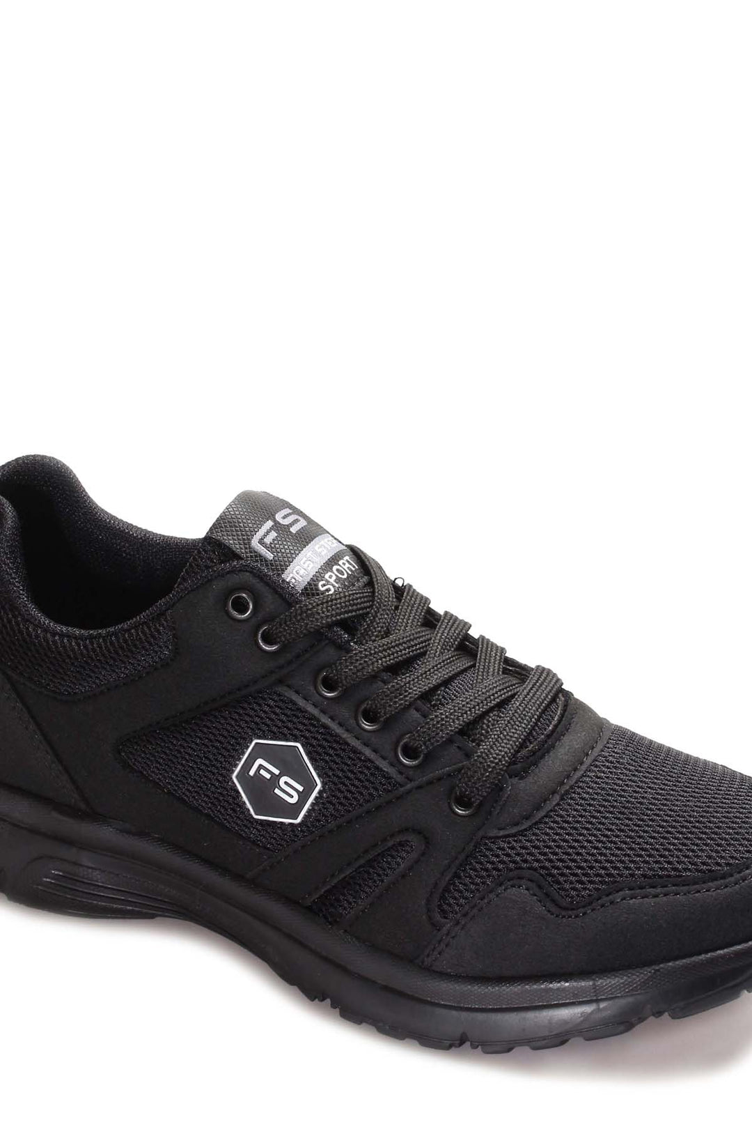 Zapatillas deportivas totalmente negras para hombre con paneles de malla - Wessi