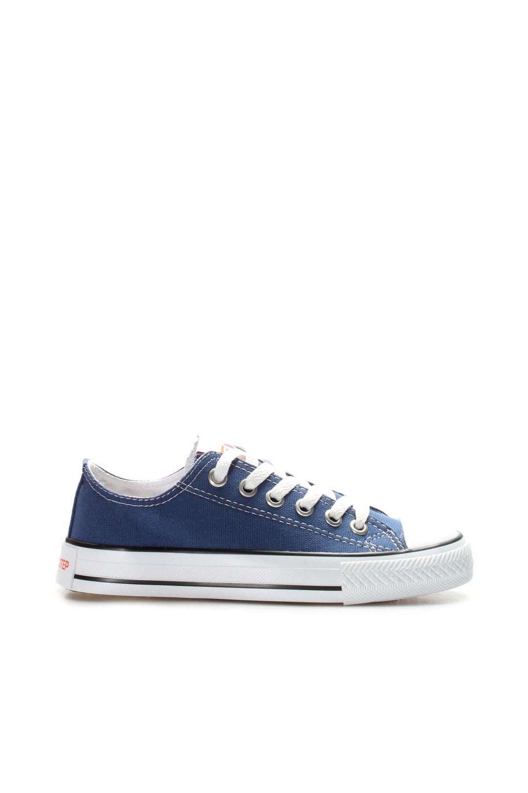 Men's Navy Canvas Low-Top Sneakers with White Laces - Wessi