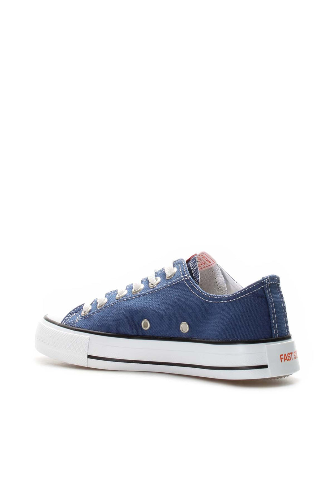 Men's Navy Canvas Low-Top Sneakers with White Laces - Wessi