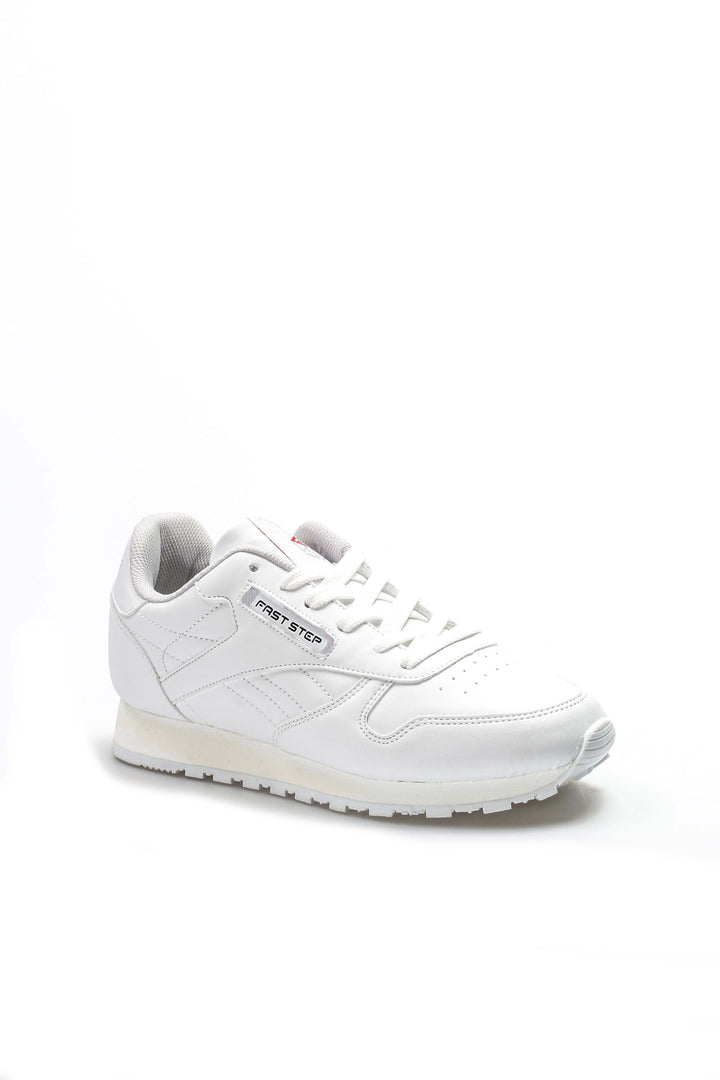 White Leather Retro Sneakers Wessi