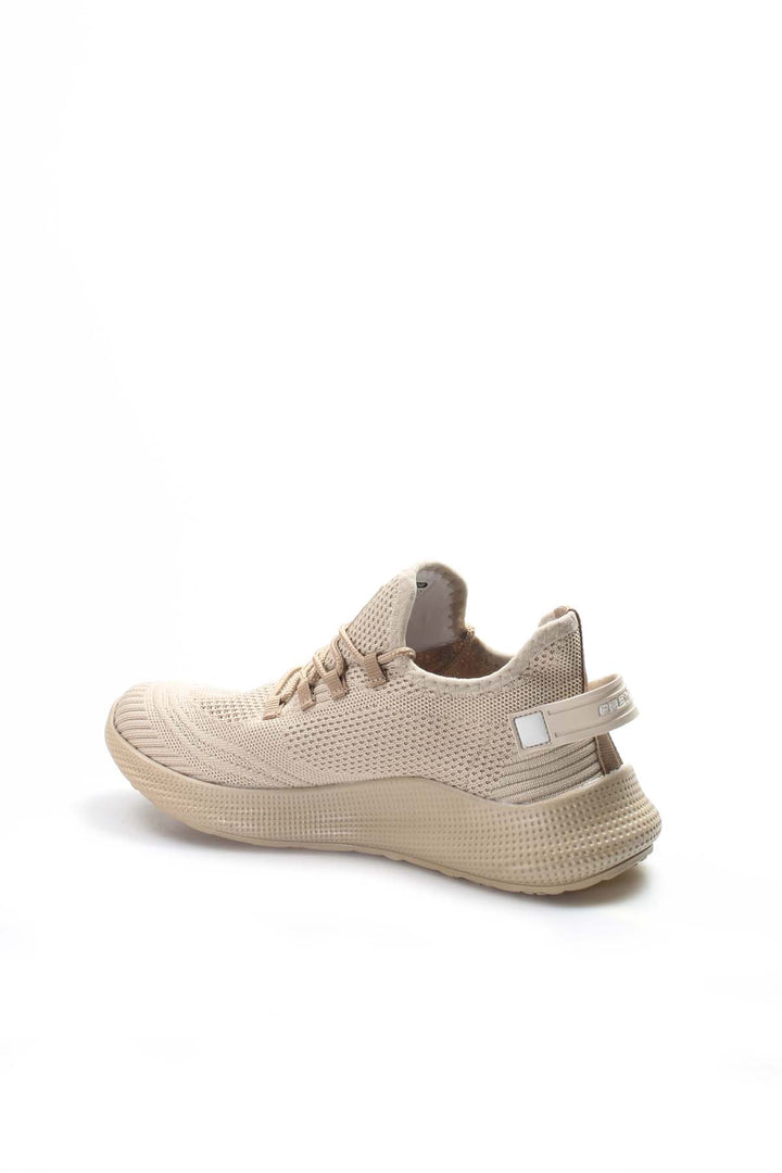 Men's Beige Lightweight Knit Sneakers with Breathable Design - Wessi